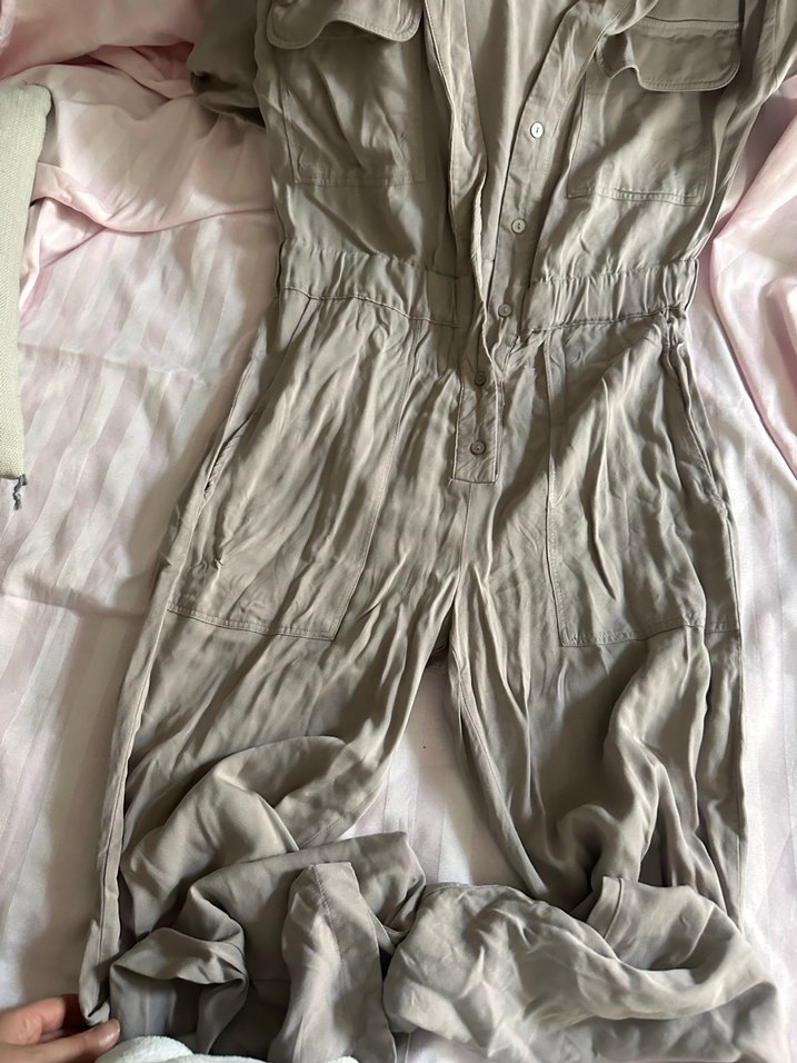 Mango gri Kısa Kollu Kadın Tulum - Görsel 4