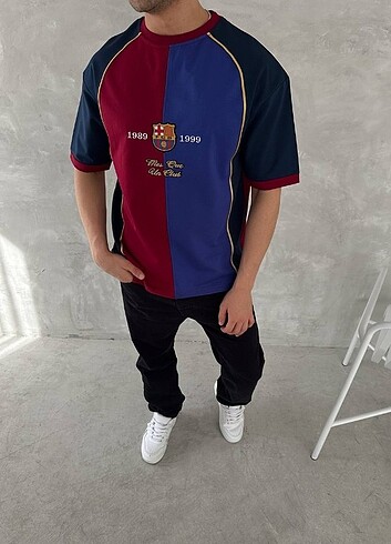 s/m Beden Unisex oversize nakışlı t-shirt