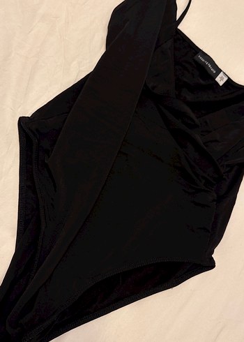 Siyah Drapeli Gotik Kadın Mayo - Görsel 3