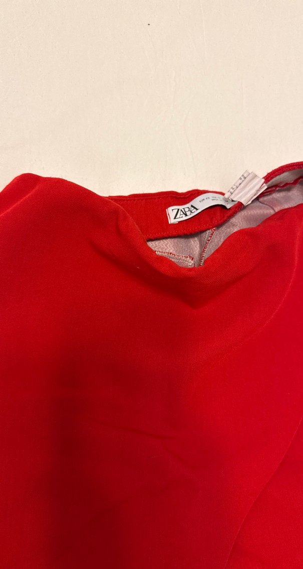 Kırmızı Drapeli Mini Şortu - Görsel 2