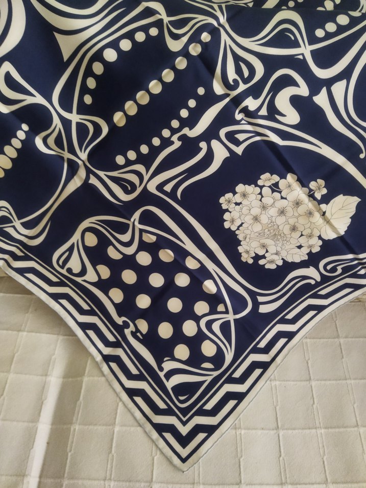 Lacivert Dökümlu esarp - Görsel 4