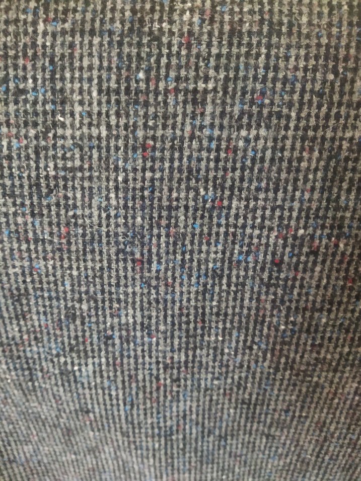 Gri kareli yün kumaş - Görsel 2