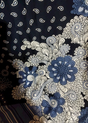 lacivert esarp - Görsel 7