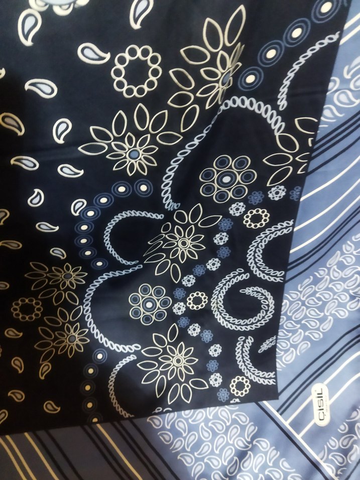 lacivert esarp - Görsel 5