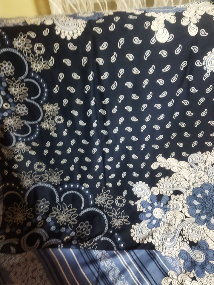 lacivert esarp - Görsel 2