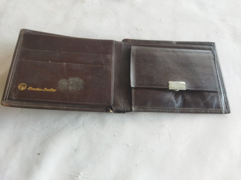 Koyu Kahverengi Vintage Erkek Cüzdanı hakiki deri - Görsel 3