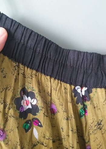 m Beden Bohem etnik Renkli uzun Etek