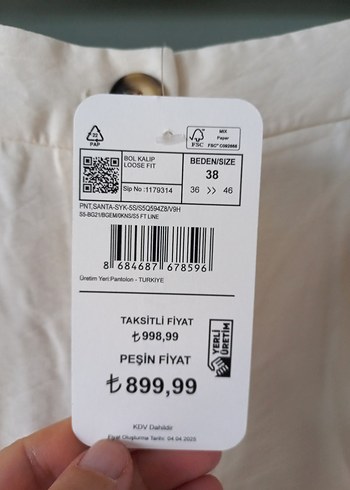 Lcw ekru Salaş Kadın Pantolon - Görsel 2