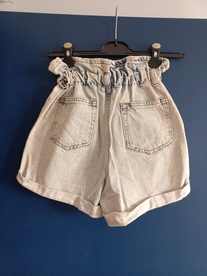 Düğmeli Mini Denim Şort - Görsel 3