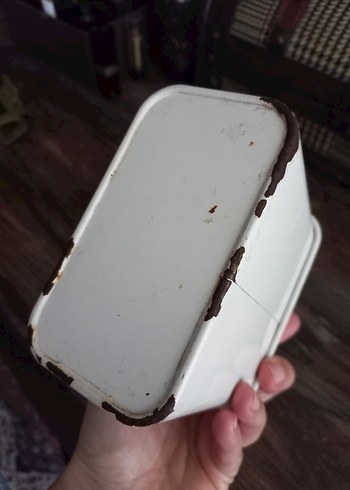 Beyaz Metal Çay ve Şeker Kutuları emaye - Görsel 10