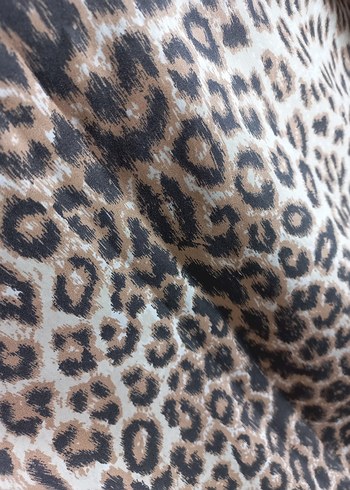 Kahverengi Leopar Desenli Banyo perdesi - Görsel 6