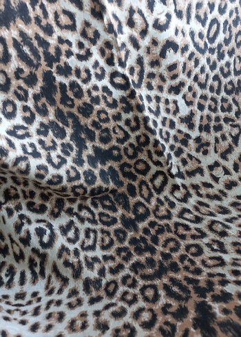 Kahverengi Leopar Desenli Banyo perdesi - Görsel 3