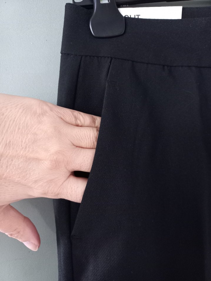 Lcw kadın Siyah Kumaş Kemerli Pantolon - Görsel 4