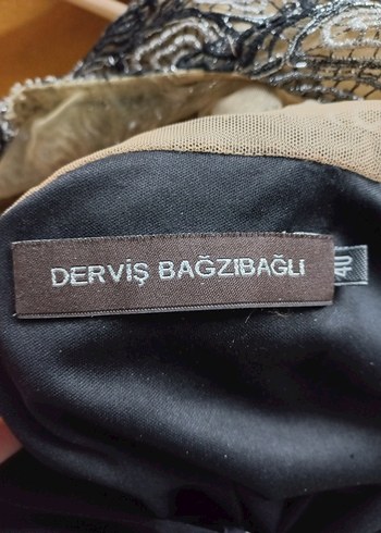 Siyah Dantel Uzun V Yaka Gotik Abiye - Görsel 10