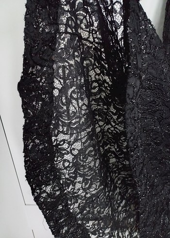 Siyah Dantel Abiye Elbise - Görsel 5