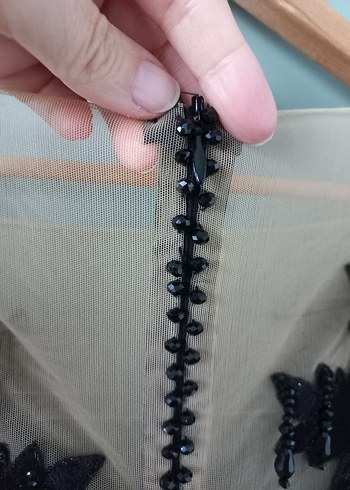 Siyah Dantel Abiye Elbise - Görsel 16