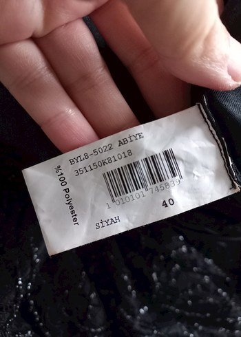 Siyah Dantel Abiye Elbise - Görsel 12