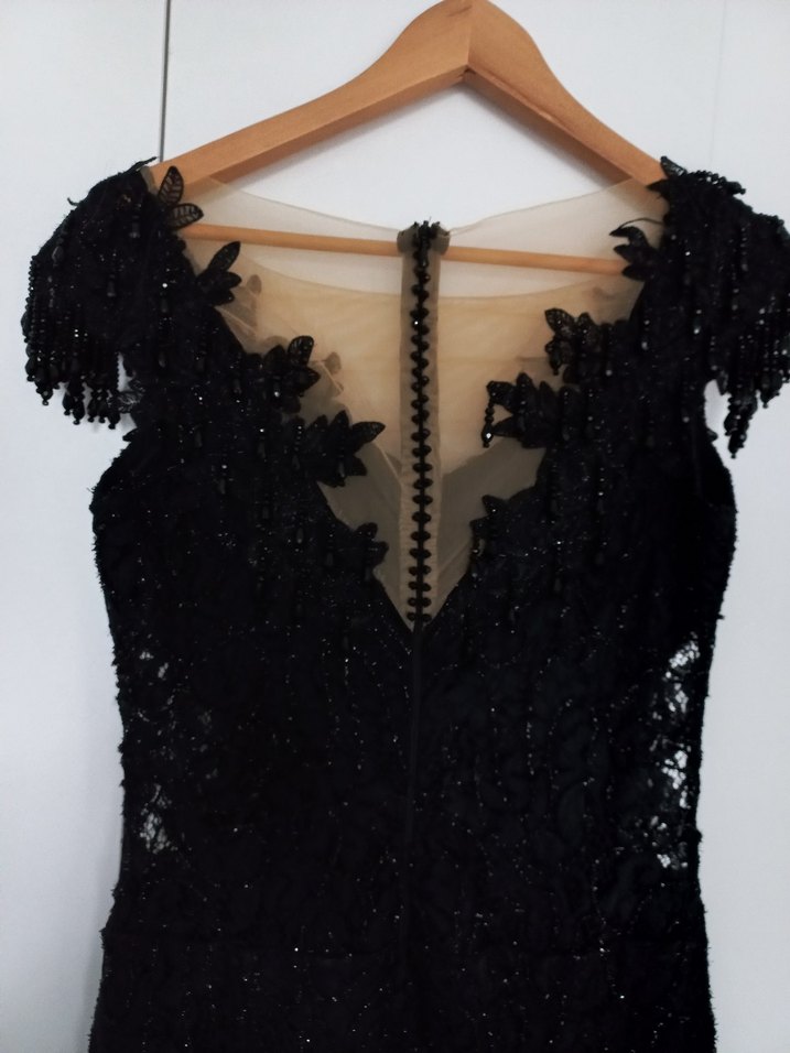 Siyah Dantel Abiye Elbise - Görsel 2