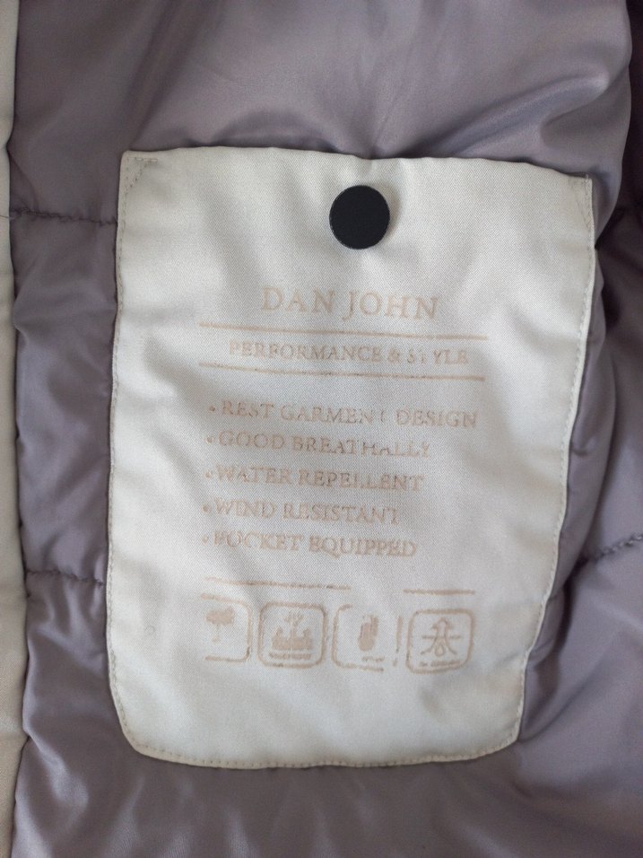 Dan John Beyaz Erkek mont - Görsel 5