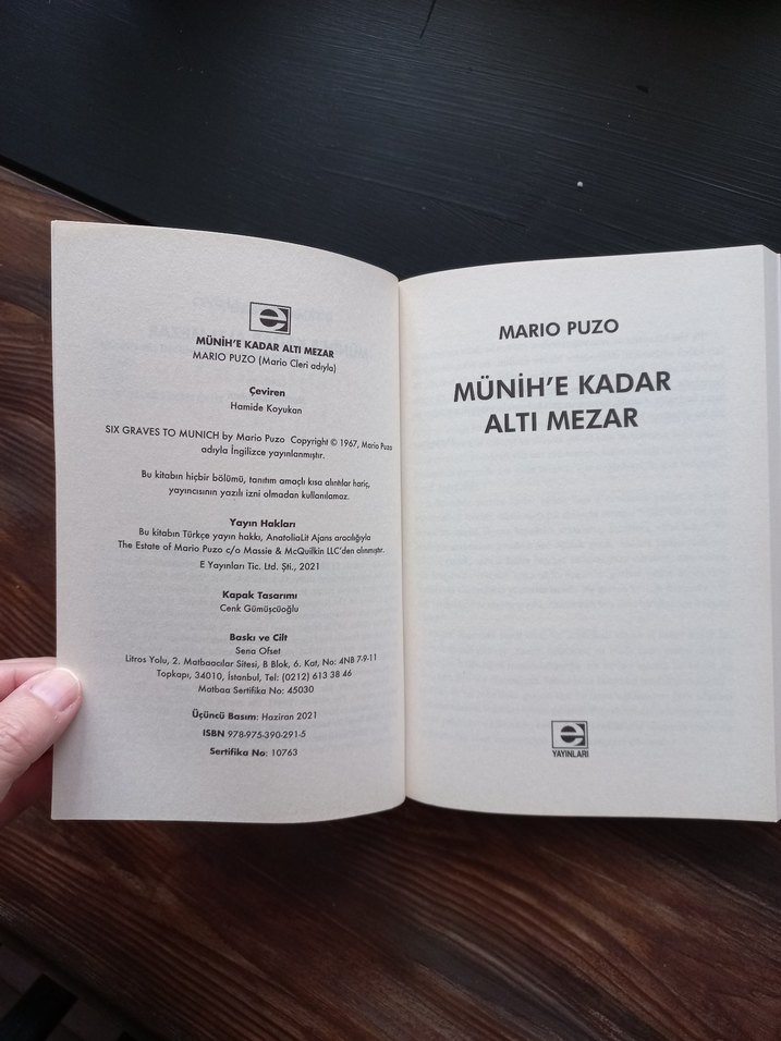 Mario Puzo - Münih'e Kadar 6 Mezar - Görsel 4