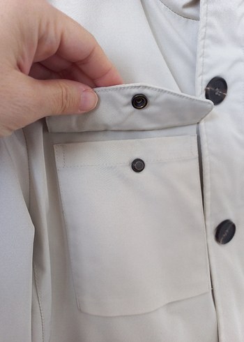 Dan John Beyaz Erkek Mont - Görsel 10