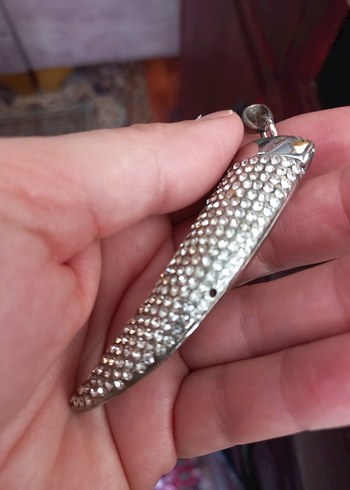 Taşlı Rock Punk Kadın Kolye Ucu - Görsel 3