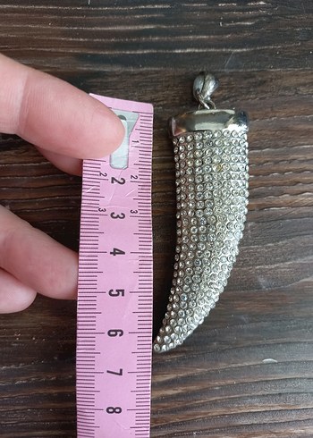 Taşlı Rock Punk Kadın Kolye Ucu - Görsel 5