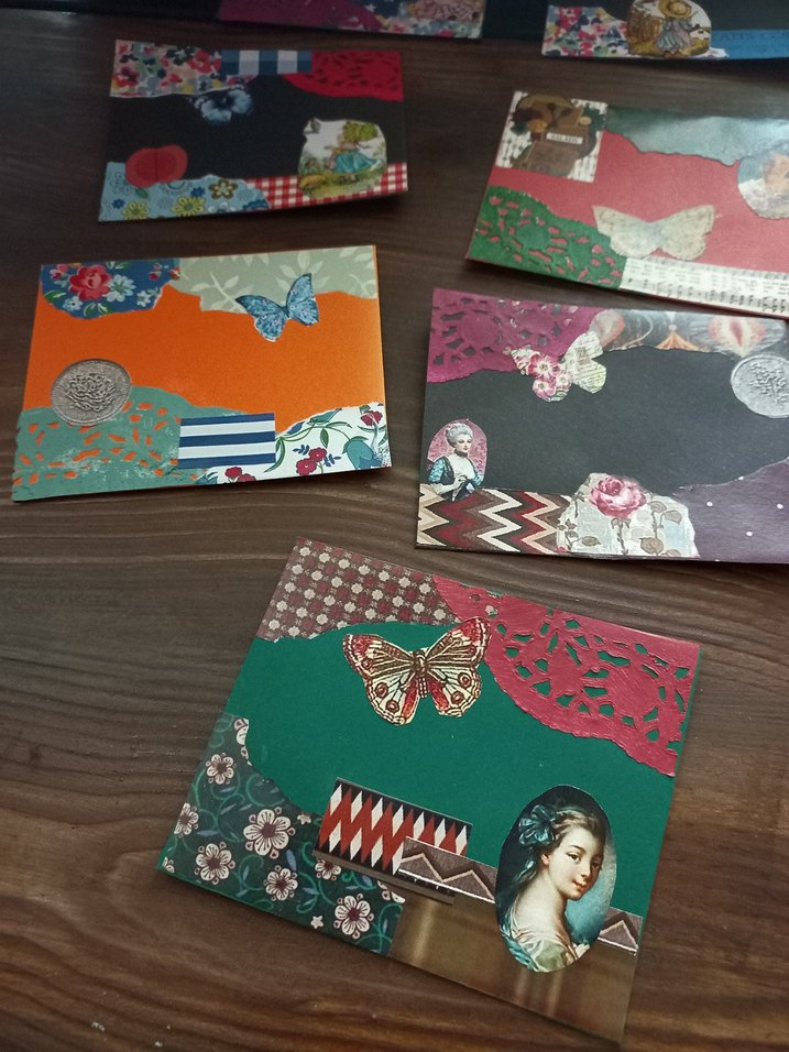 El Yapımı Retro Stil Kolaj Kartlar - Görsel 3