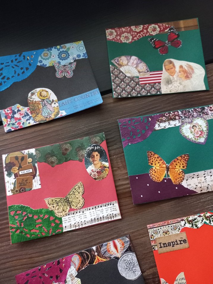 El Yapımı Retro Stil Kolaj Kartlar - Görsel 2