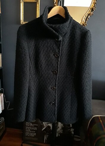 DKNY siyah kadın kaban ceket mont vintage
