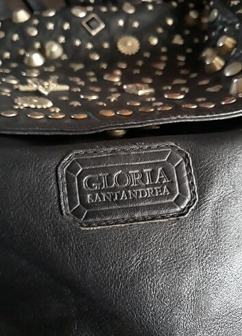 Zımba detaylı deri çanta - Görsel 7