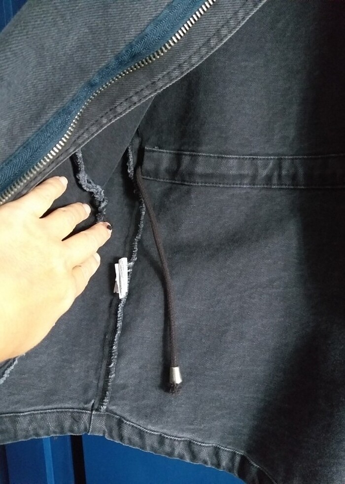 Siyah Jean ceket pul payet abiye - Görsel 5