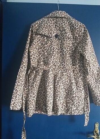 Tally  Weijl leopar trençkot mont ceket ekose - Görsel 6