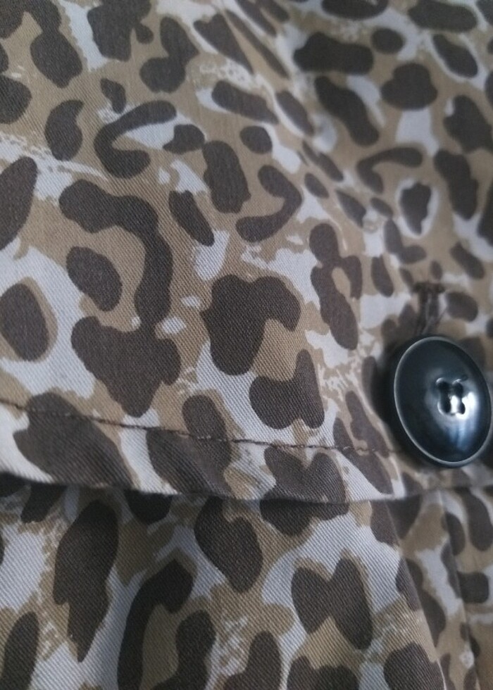 Tally  Weijl leopar trençkot mont ceket ekose - Görsel 4