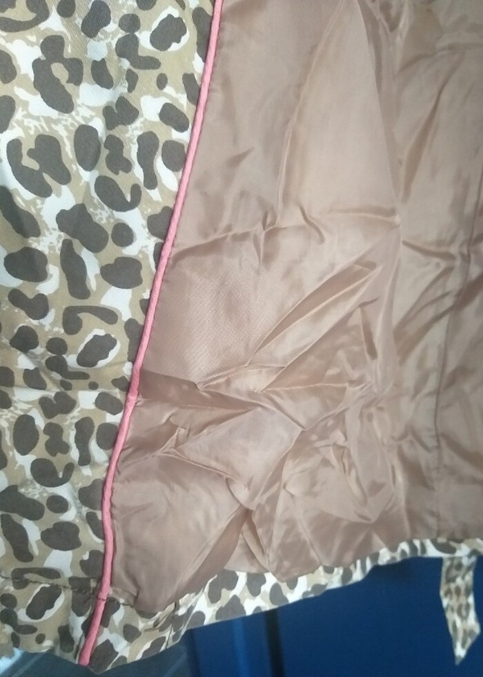 Tally  Weijl leopar trençkot mont ceket ekose - Görsel 5