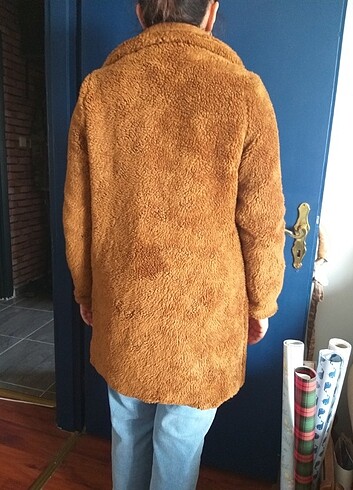 Pelüş ceket kaban - Görsel 8
