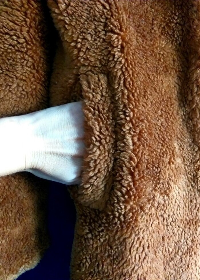 Pelüş ceket kaban - Görsel 4