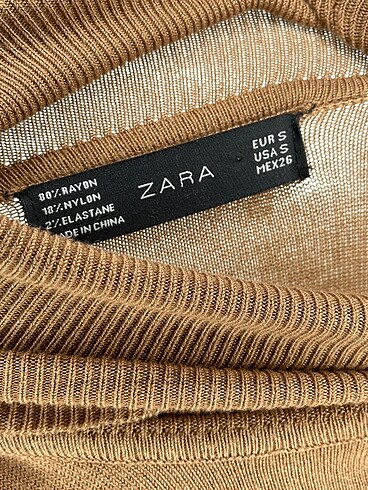 s Beden camel Renk Zara Kazak / Triko %70 İndirimli.