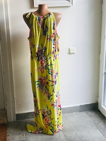 xl Beden çeşitli Renk Askılı elbise