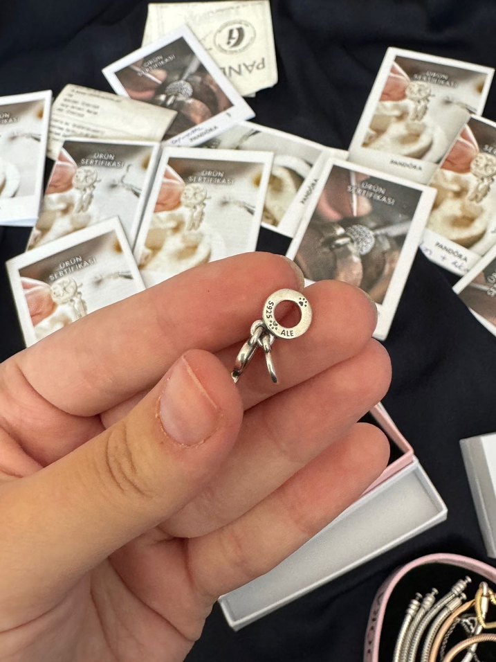 Pandora sallantılı pati charm sertifikalı orijinal - Görsel 2