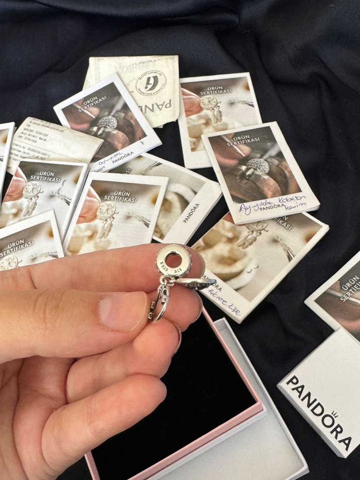 Pandora gökyüzü sallantılı vintage charm - Görsel 2
