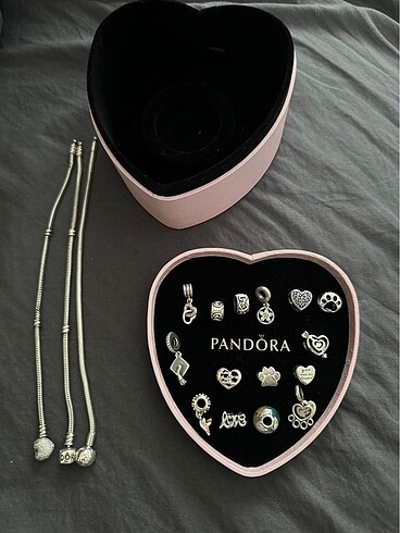 Beden siyah Renk Pandora charm bileklik orijinal
