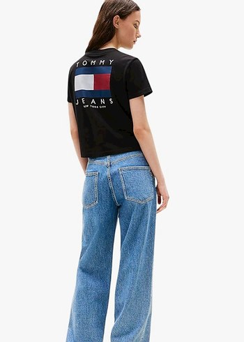 Tommy Hilfiger Siyah Kadın tişört - Görsel 2