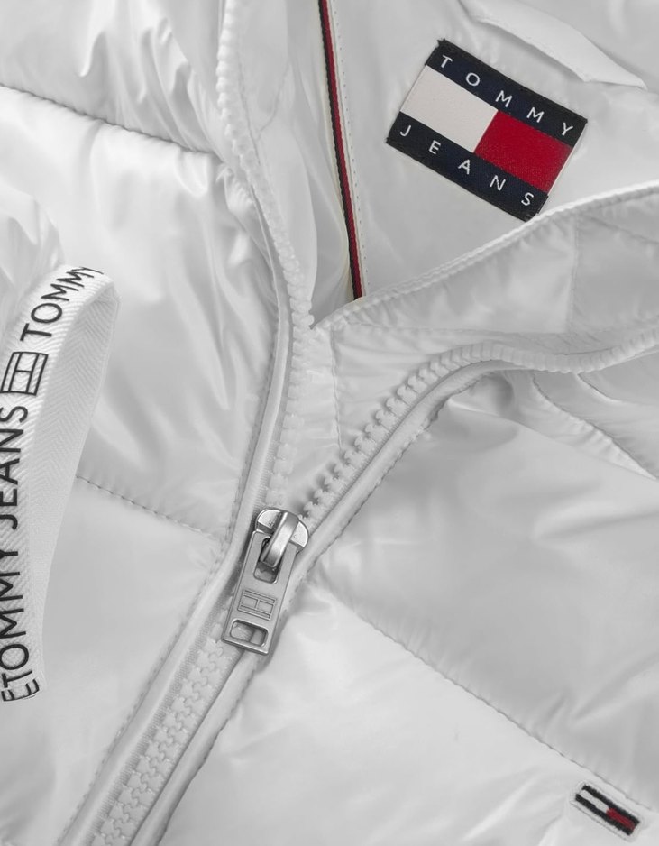 Tommy Hilfiger Beyaz Fermuarlı Kadın Mont - Görsel 4