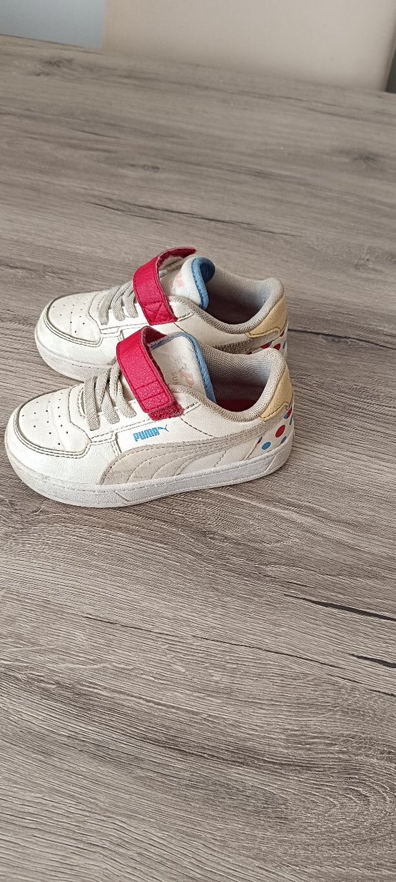 Kız Çocuk Beyaz Sneaker, Cırt Cırtlı - Görsel 2