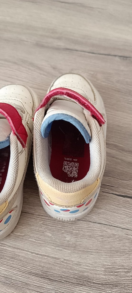 Kız Çocuk Beyaz Sneaker, Cırt Cırtlı - Görsel 3