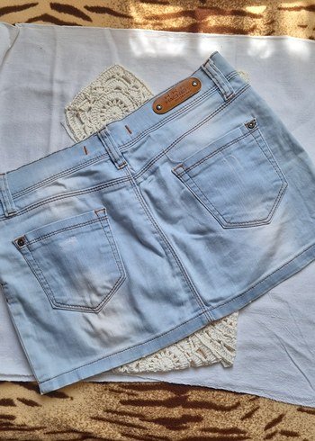 Mavi Denim Mini Etek - Görsel 2