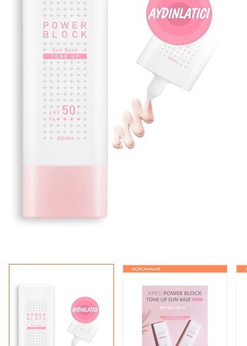 A'Pieu Power Block SPF 50 Güneş Koruyucu - Görsel 2