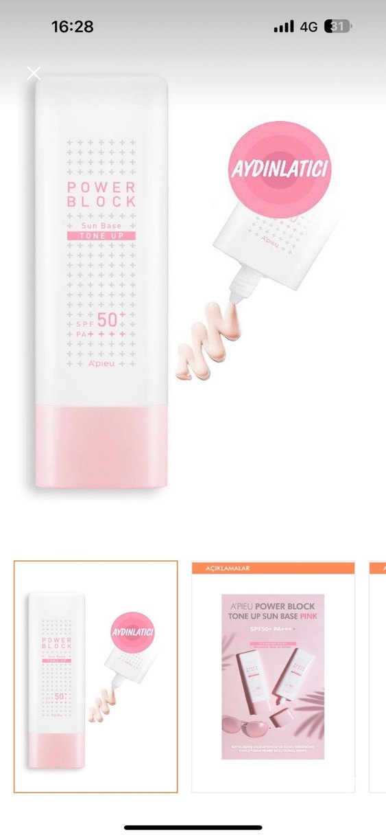 A'Pieu Power Block SPF 50 Güneş Koruyucu - Görsel 2