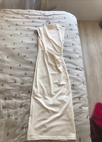 Beyaz Uzun Elbise - Görsel 2